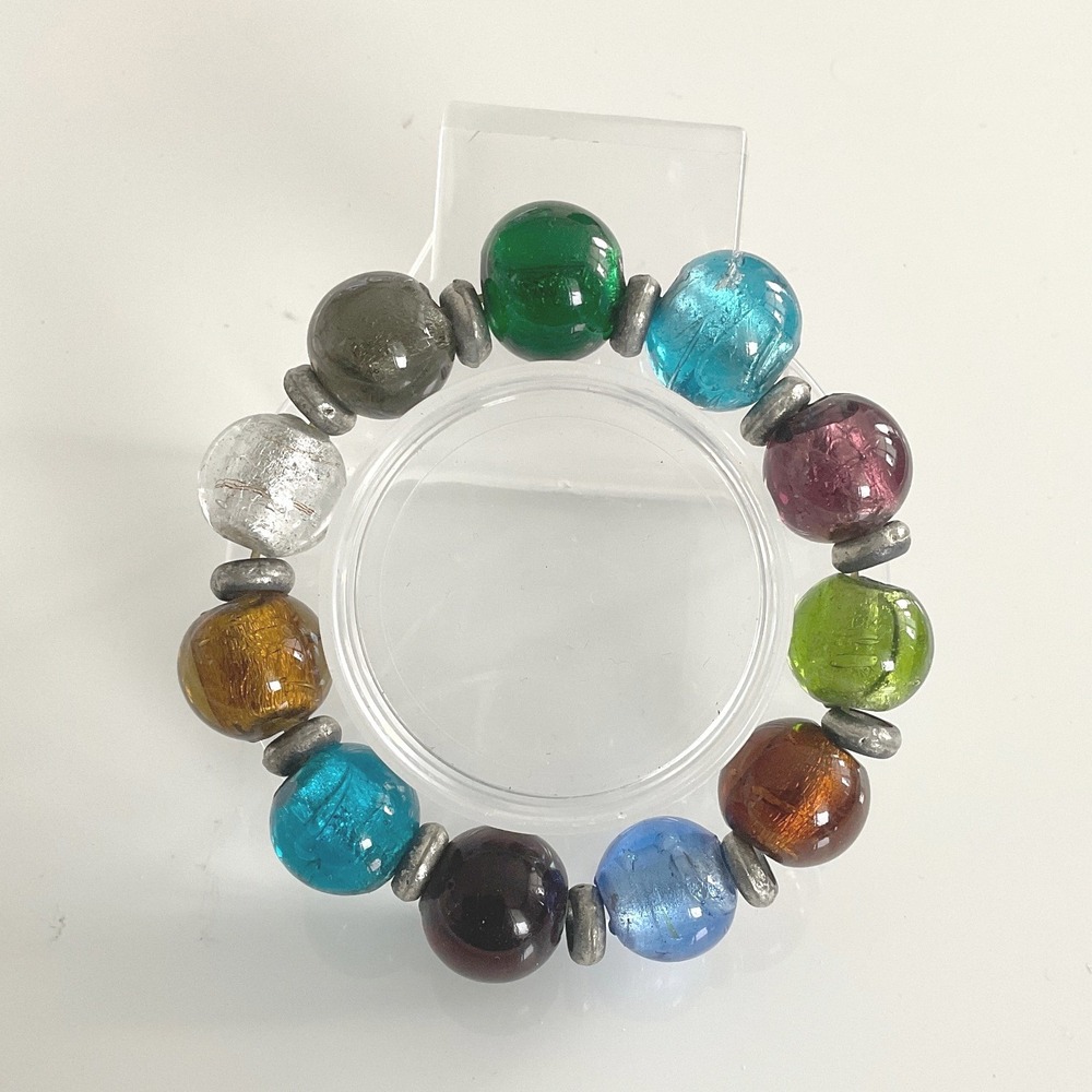 Bracelet Glass Bead Multicolor Stretch Boho Style New